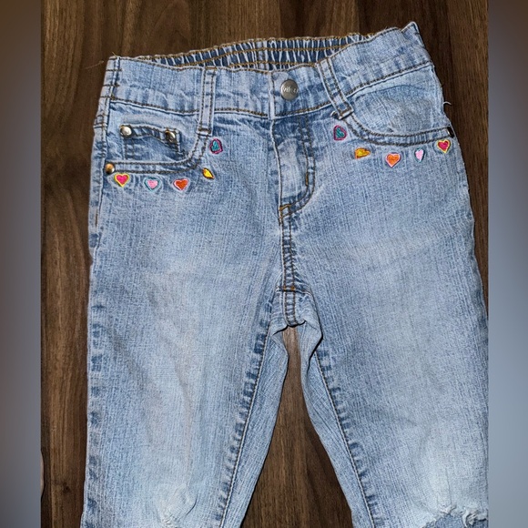 Vitamin Z Vintage Denim/Ramie Jeans 5T Embroidered Distressed EUC - Picture 2 of 6